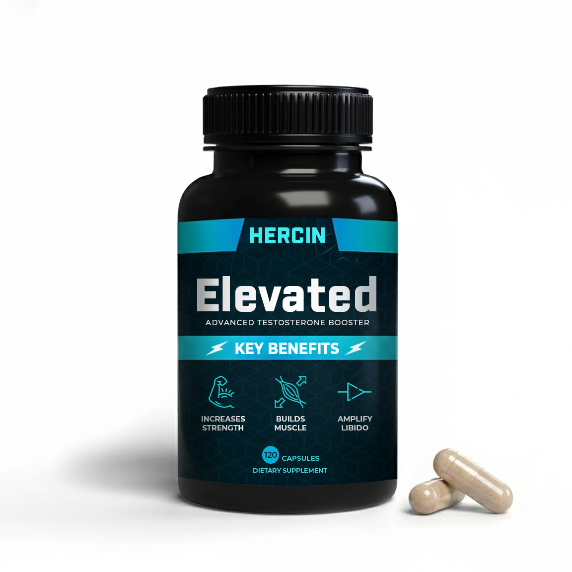 Hercin Elevated - Supplements to Increase Testosterone (Testosterone Booster)